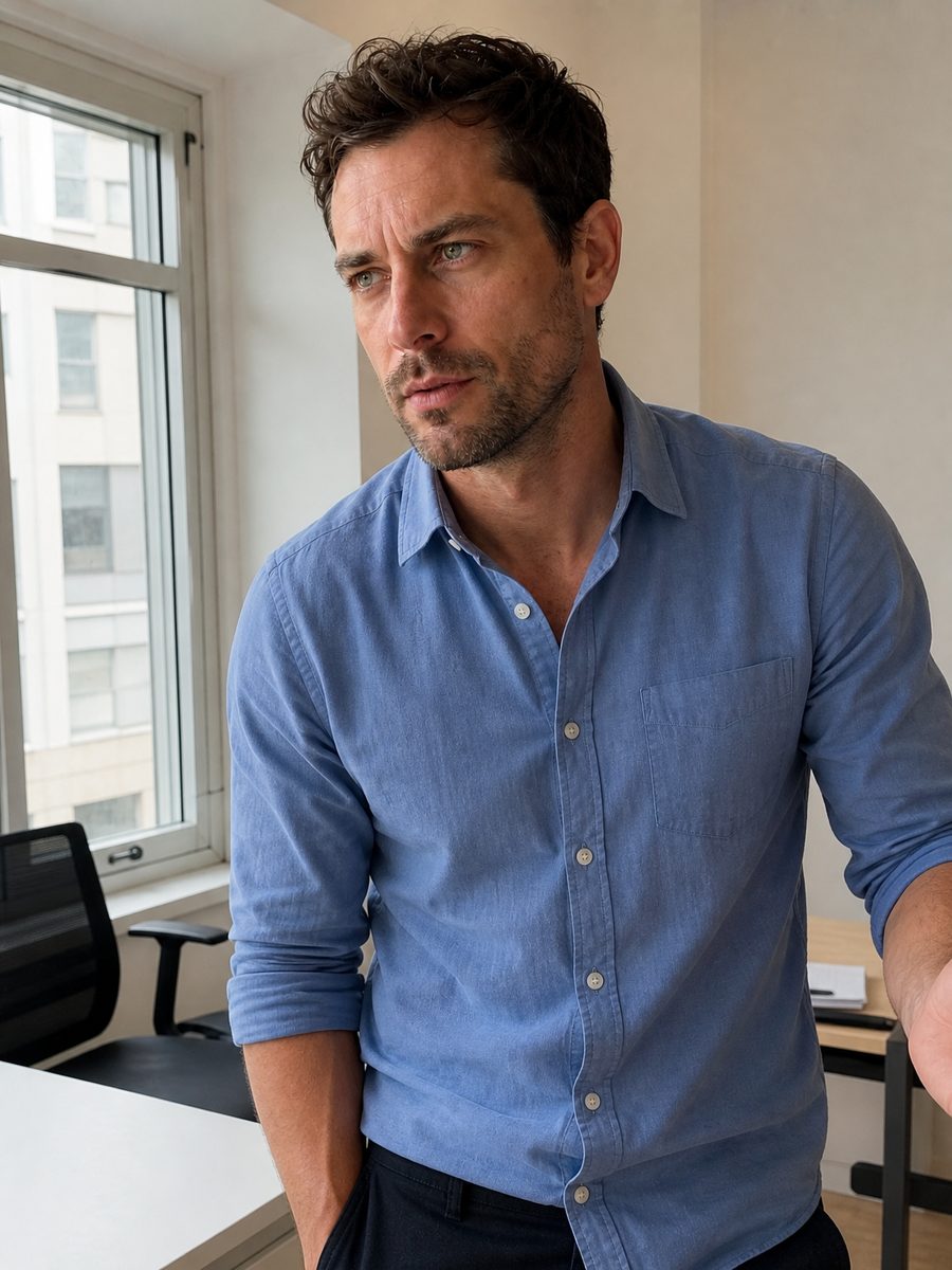 Kian Ashworth in the office